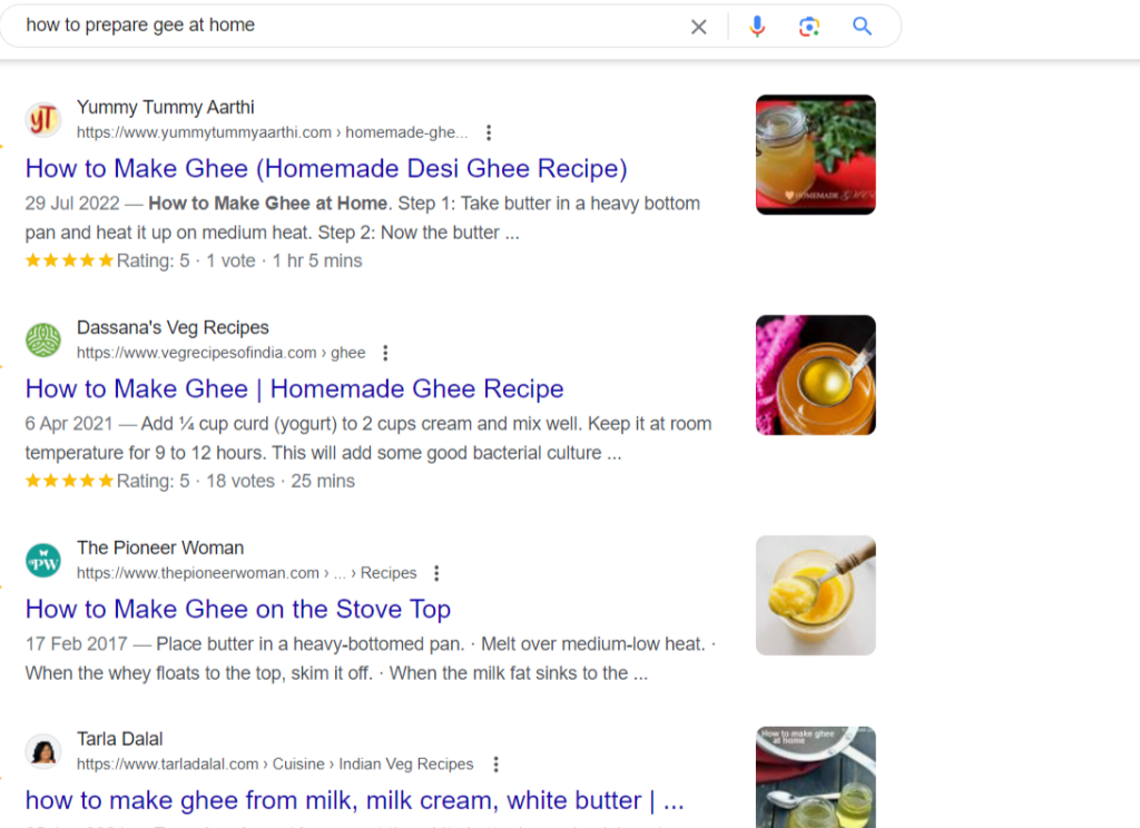 Informational Keywords Example